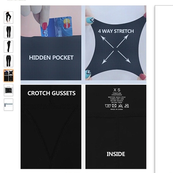 Fit Division Yoga Pants side deep pockets - Picture 4 of 5